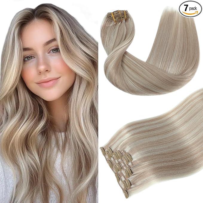 1-#18P1000 Ash Blonde mixed White Blond