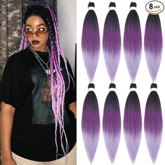 Purple Ombre Braiding Hair