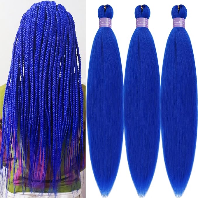 Blue Braiding Hair Pre Stretched
