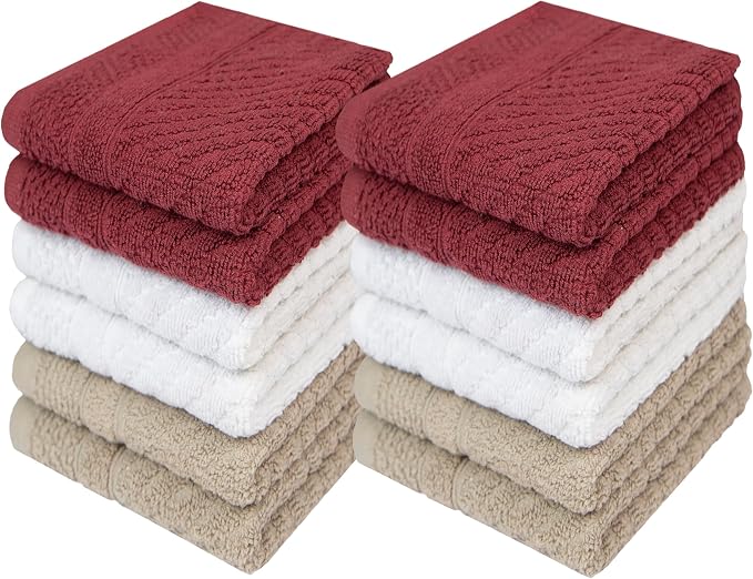 Maroon, White & Tan