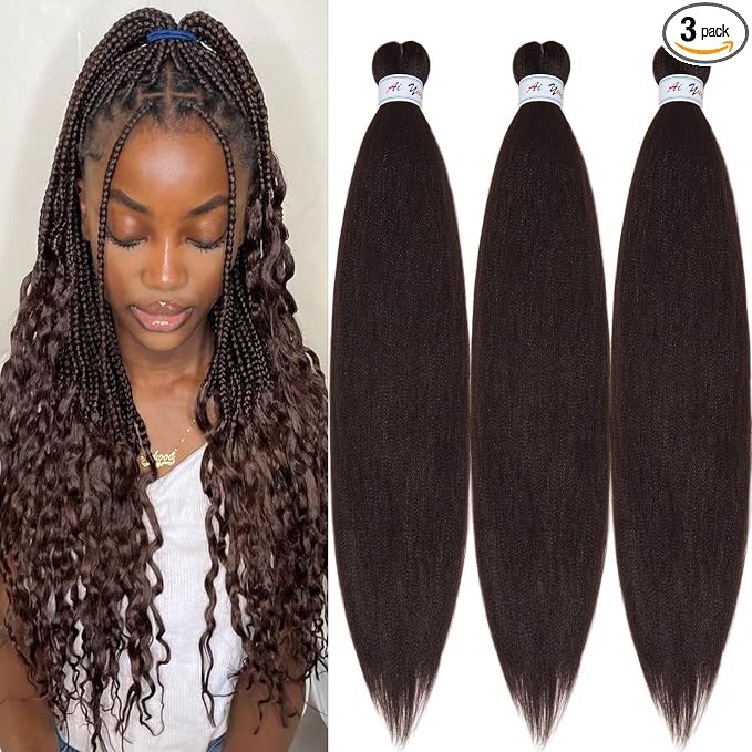 Dark Brown Braiding Hair 3 Packs