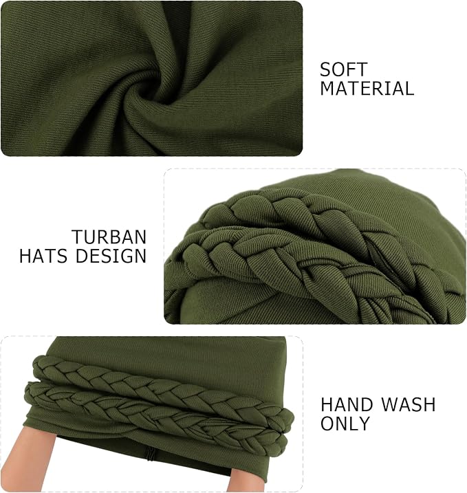 2 Pack Double Twisted Braid: Olive-green/Coffee