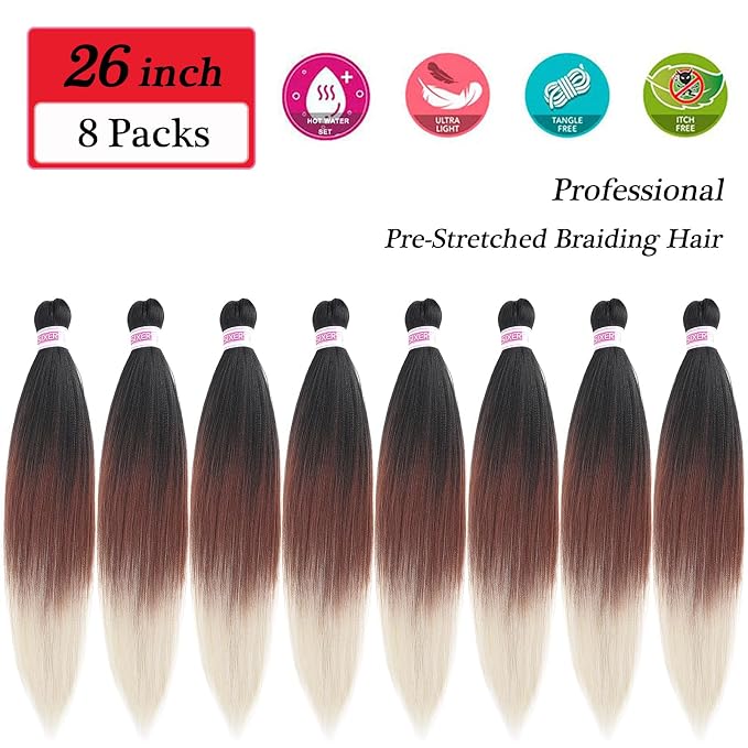 Black Brown Blonde Braiding Hair Ombre