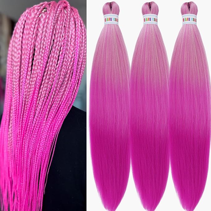 Blonde Pink Ombre Braiding Hair
