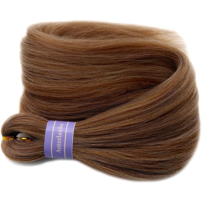 Mixed Honey Brown Blonde Braiding Hair Pre Stretched