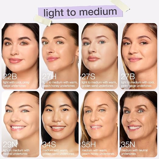 27S light-medium sand (light to medium skin with warm, golden undertones )