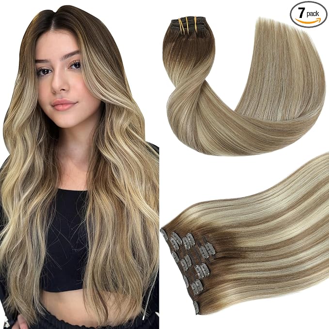 1-#3/8/22 Dark Brown to Light Brown Mix Light Blonde