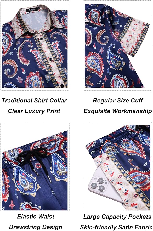 Navy Blue Luxury Paisley
