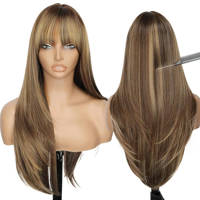 light brown blonde mix wig