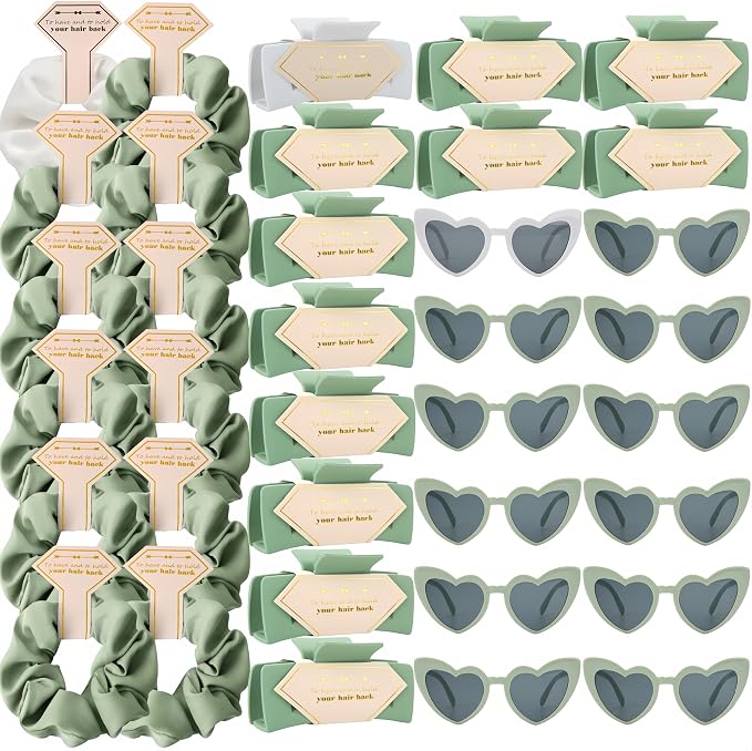 36pcs White&sage Green
