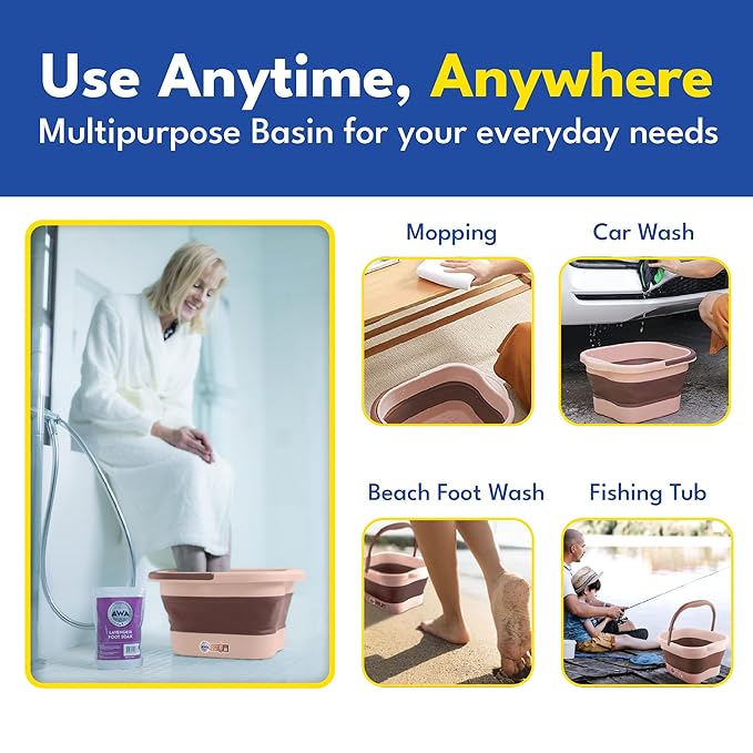 Pink Collapsible Basin