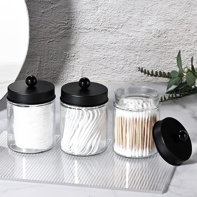 Jar Clear/Lid Black