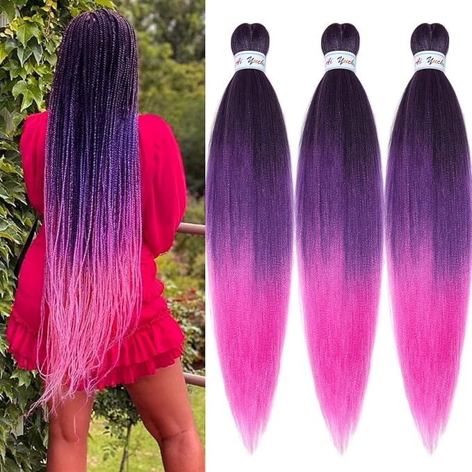 FR36 Purple Ombre Braiding Hair 3 Packs