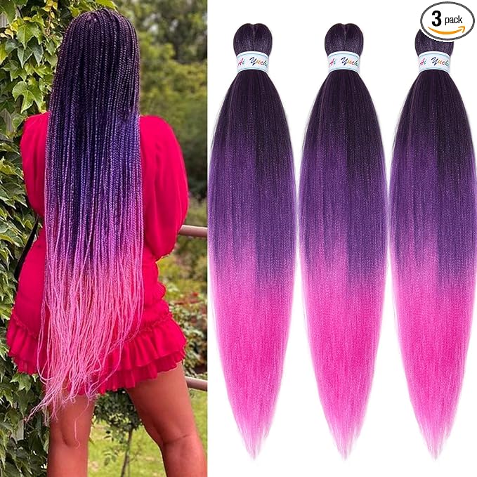FR36 Purple Ombre Braiding Hair 3 Packs