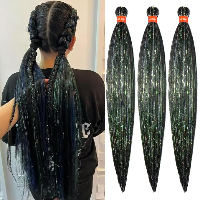 black with tinsel