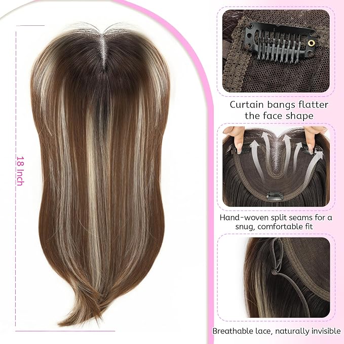 Medium Brown with Platinum Blonde