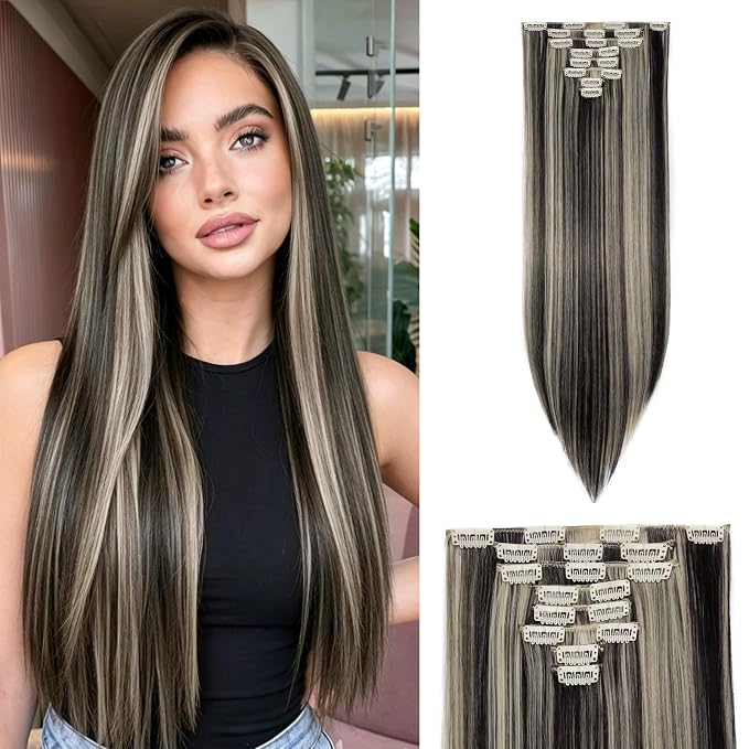 Dark Brown Mix Bleach Blonde