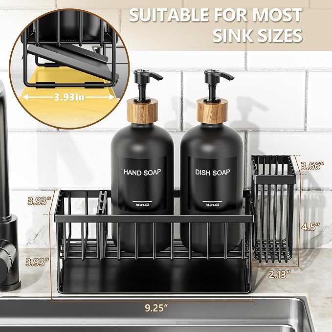 Black Sponge Holder + Black Bottle
