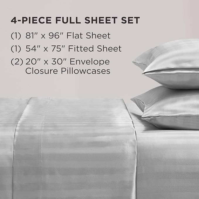 Grey Damask Stripe