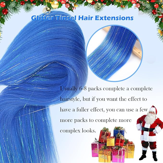 blue with tinsel