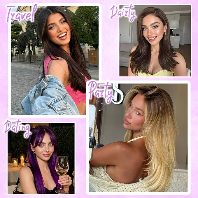 Ombre Natural Black to Purple