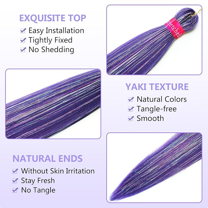 dark purple mix tinsel