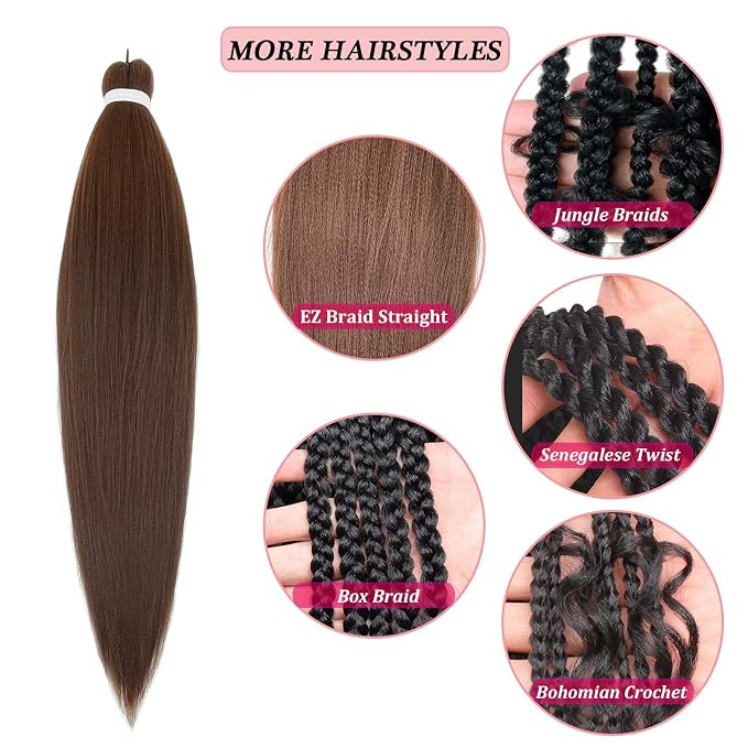 Brown Braiding Hair 8 Packs