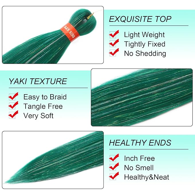 green with tinsel