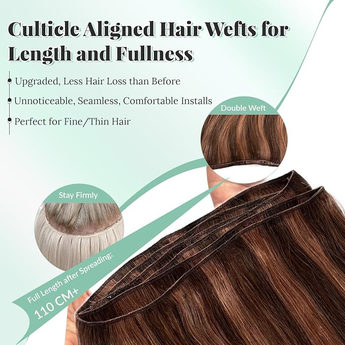 #4P30 Medium Brown and Auburn Highlights