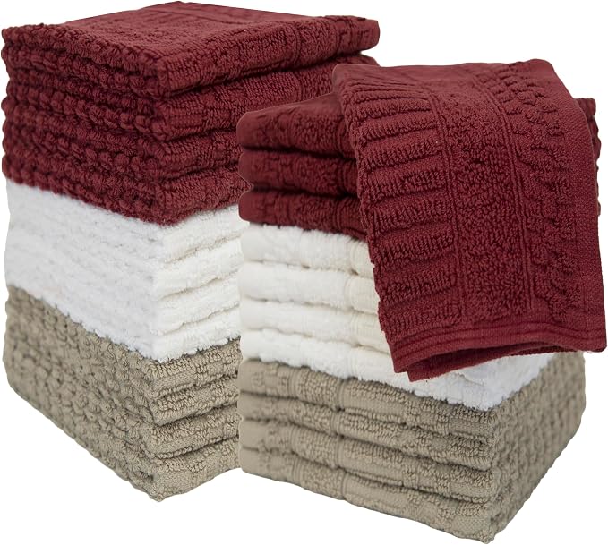 Maroon, White & Tan