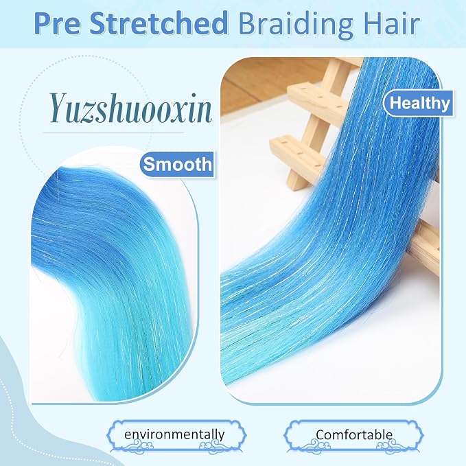 ombre blue mix tinsel