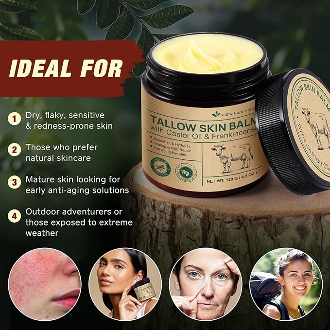 Beef Tallow with Frankincense 2 Pack