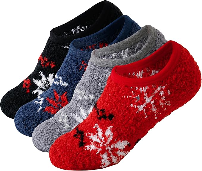 Snowflake Black/Navy/Gray/Red 4pairs