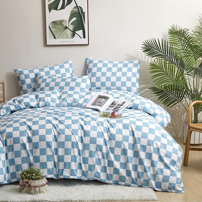 Grid Blue White