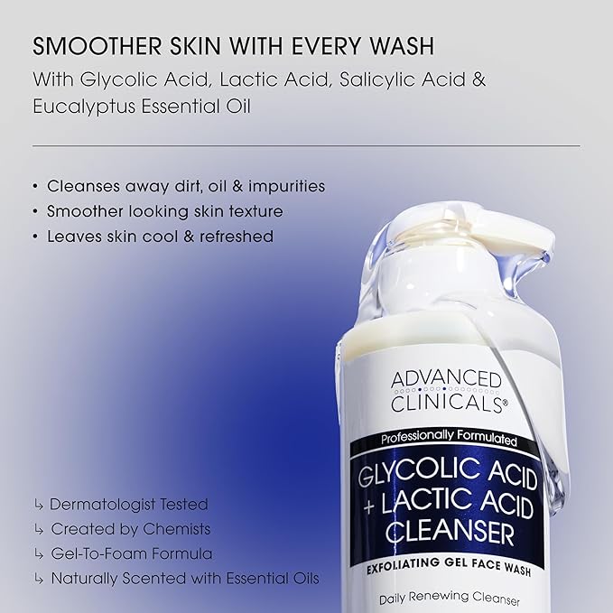 Exfoliating Glycolic + Lactic Acid Face Wash