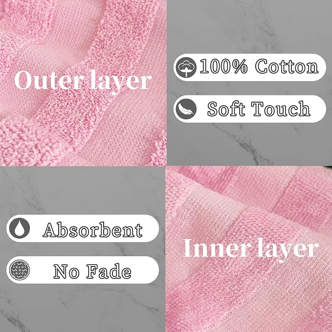 Jacquard Pink Stripe & White