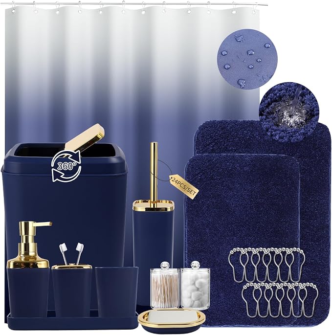 Navy Blue and Gold