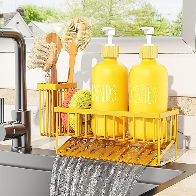 Yellow Sponge Holder + Yellow Bottle