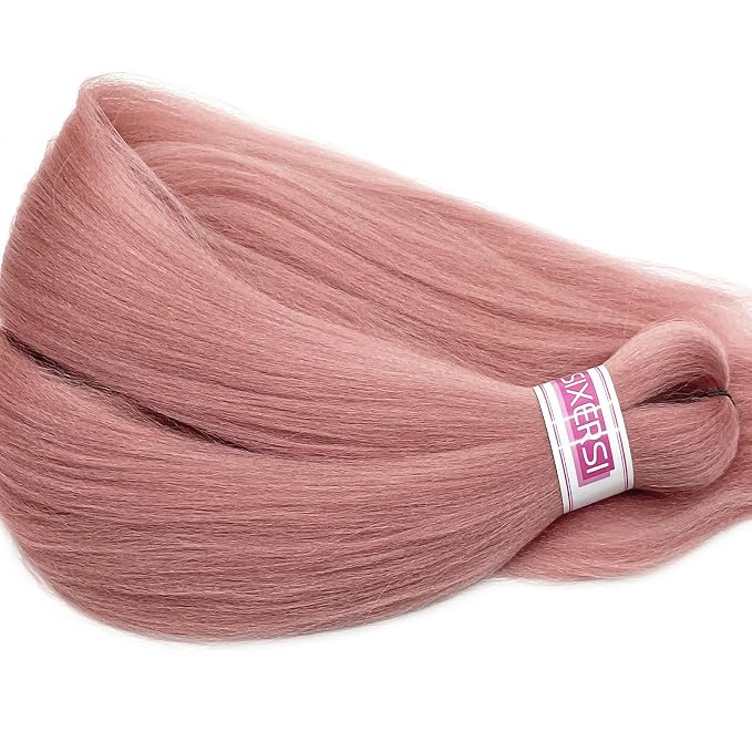 Rose Gold Pink Braiding Hair
