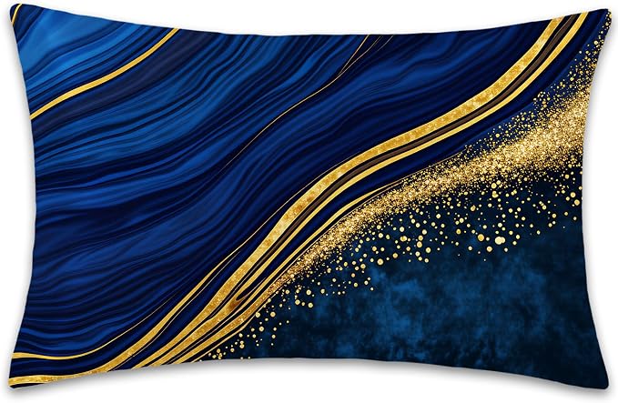 Abstract Blue Gold Marble