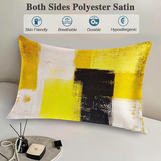 Yellow and Grey Abstract Art