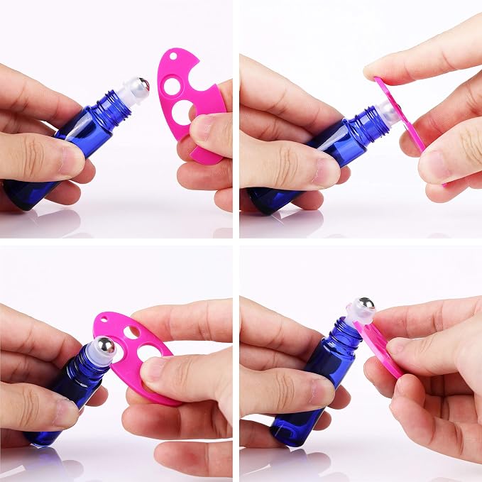 100 PACK Cobalt Blue Roller Bottles