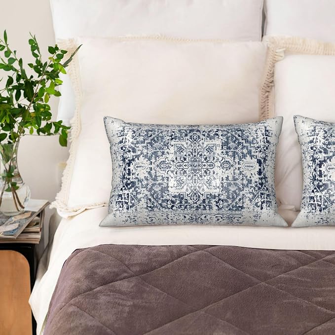 Retro Boho Blue Carpet