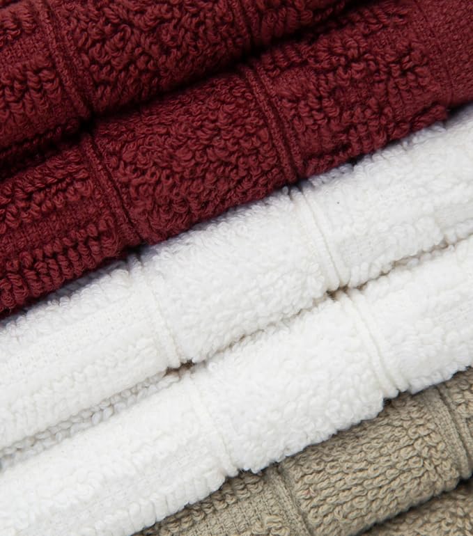 Maroon, White & Tan