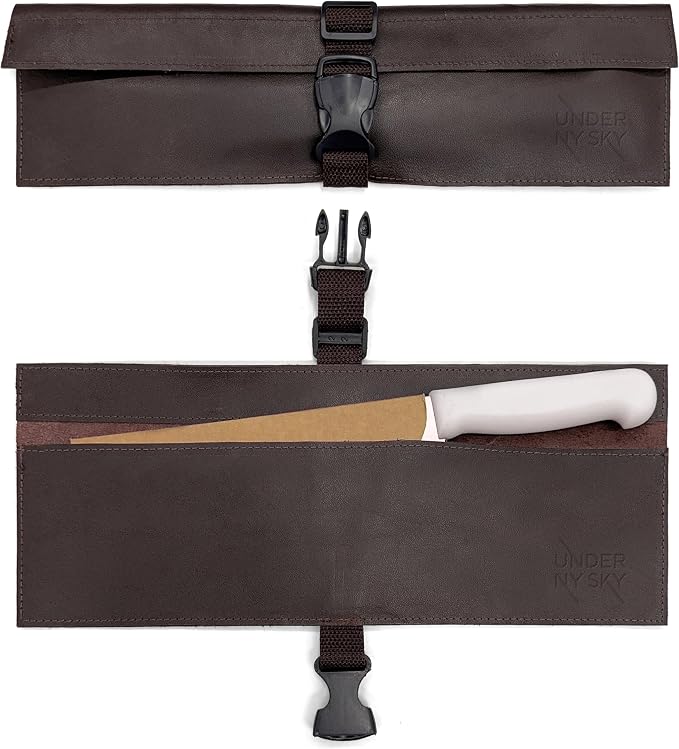 Knife Roll 1 Slot Brown