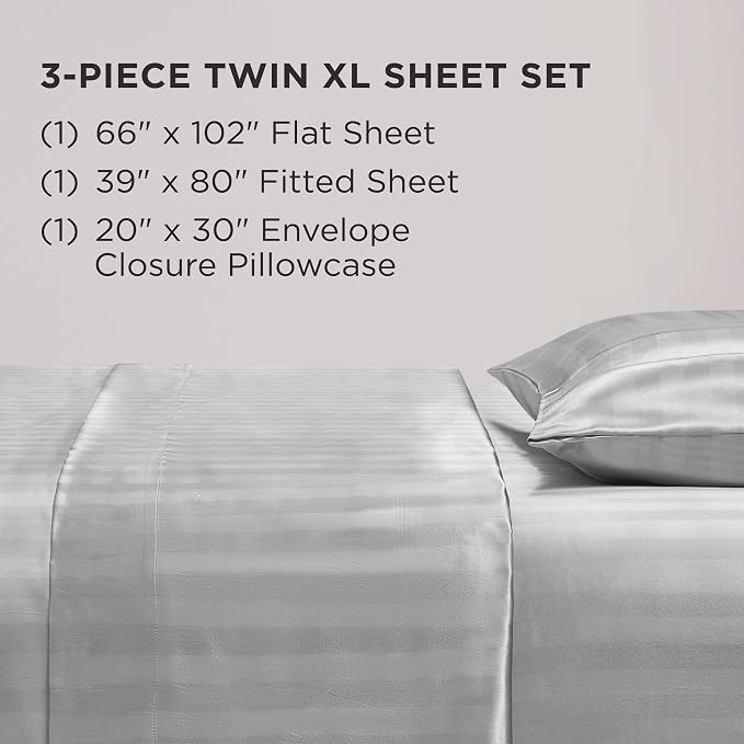 Grey Damask Stripe