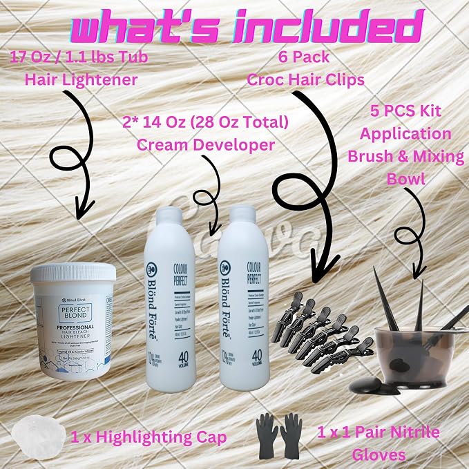 White Lightening Powder + 40 Vol Developer