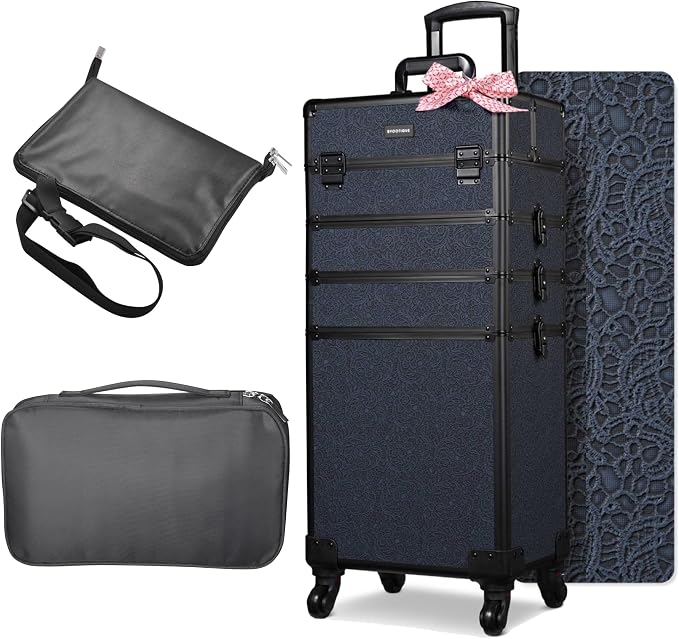 Rococo Blue with 2 Makeup Brush Bag