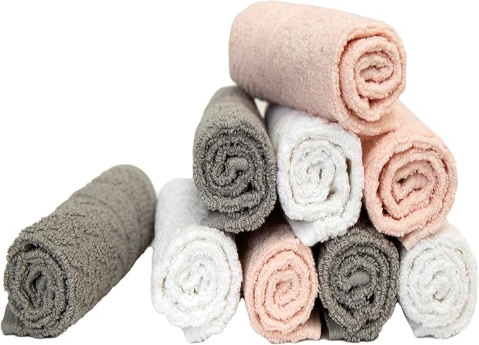 Light Grey, White & Pink