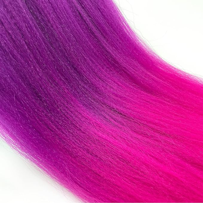1B Purple Pink Ombre Braiding Hair 3 Packs